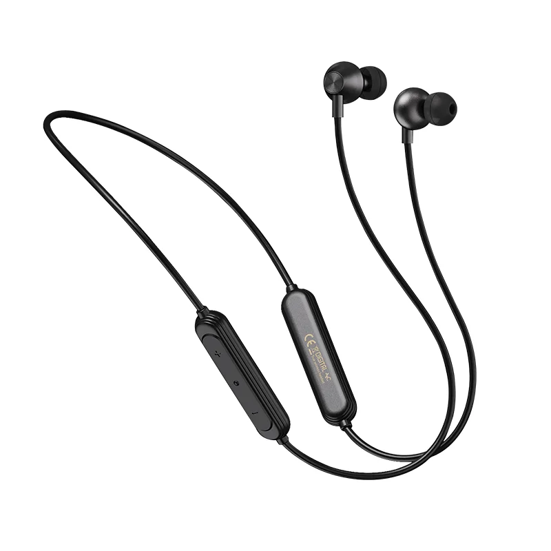 

Laudtec Necklace Earphone, Wireless Earbuds Neckband Earphone With Mic Hanging Neck Magnetic Headphones Headsets//, Black, red, gray