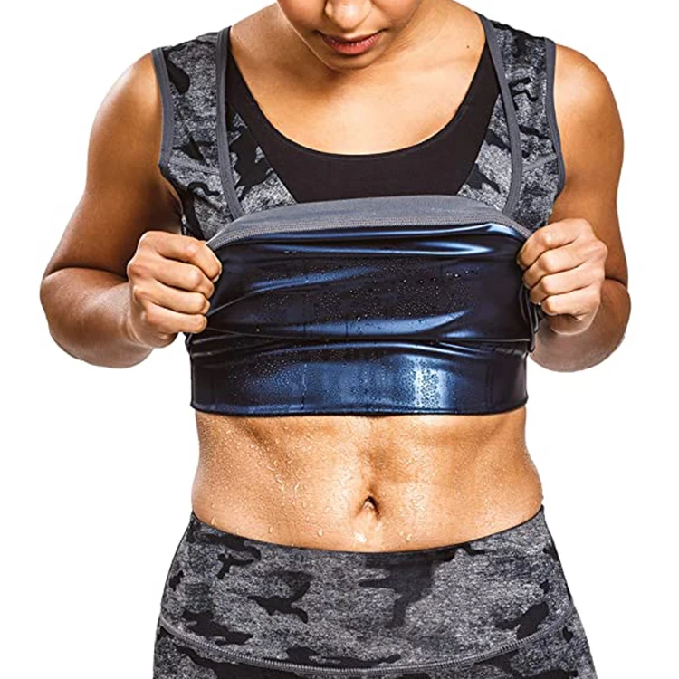 

Womens Sweat Compression Slimming Body Shaper Sweat Tank Top Shapewear Weight Loss Premium Workout Sauna Vest, Customized colors