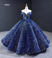 

Latest Cap Sleeves Prom Dresses Glitter Colorful Sequins Ball Gown Evening Dress