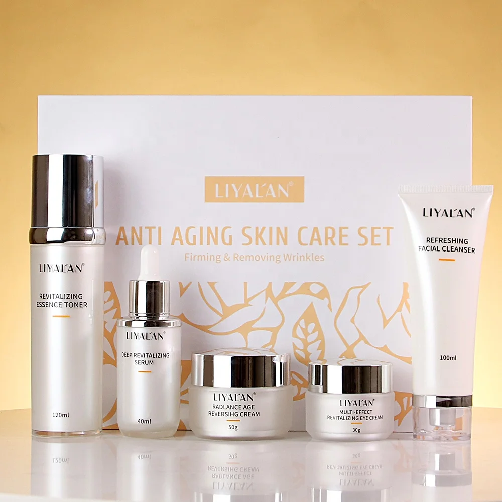 

OEM Custom Face Care Gift Organic Collagen Facial Kit Anti-aging Anti-wrinkle Facial Skin Care Set