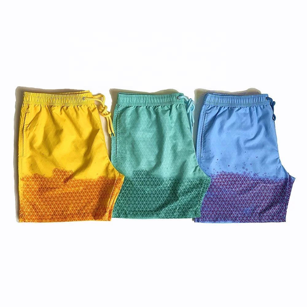 

Color Changing Swim Trunks Heat Reactive Quick Dry Technology men Swimwear Board Beach Shorts