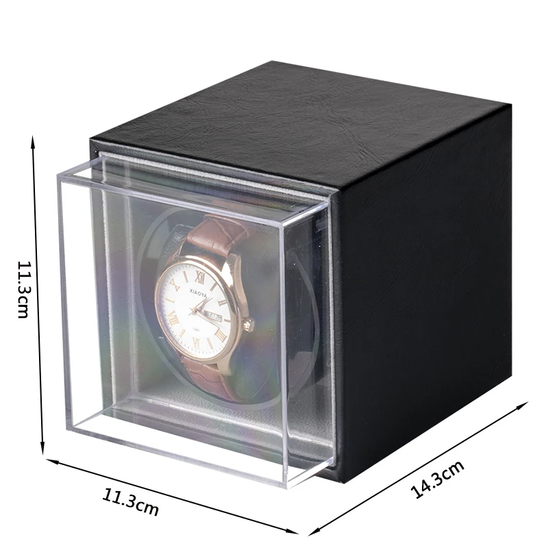 

Single Automatic Rotation Leather Wood luxury Watch Winder Storage Display Case Box with Cover