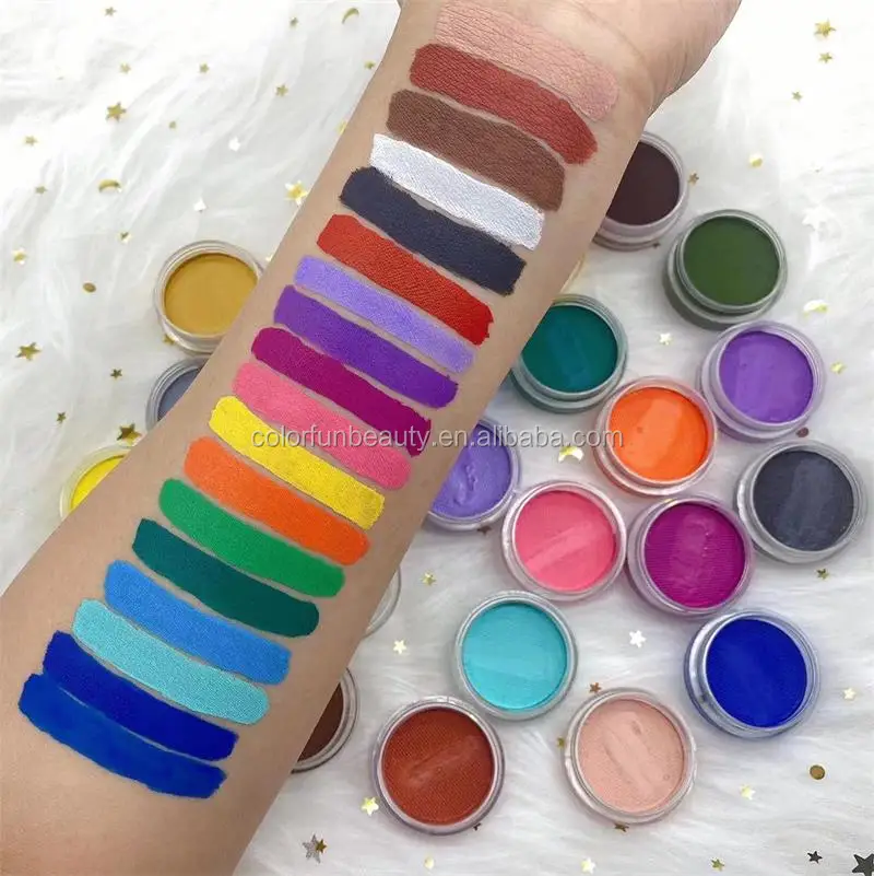 

High Quality Water activated Longlasting UV Neon Face Paint Makeup Pastel Colorful Eyeliner