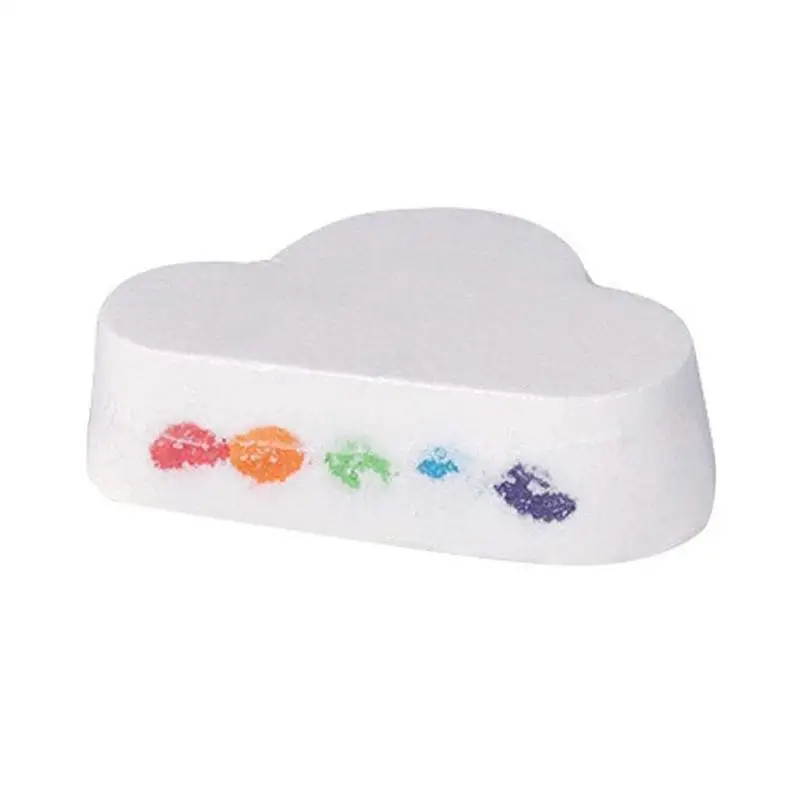 

Natural Skin Care Cloud Rainbow Bath Salt Exfoliating Moisturizing Bubble Bath Bombs Ball Essential Supplies