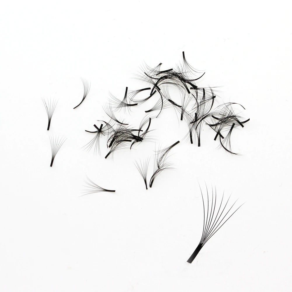 

Private label 8D premade fan eyelash 500 1000 long stem base volume loose fan, Natural black
