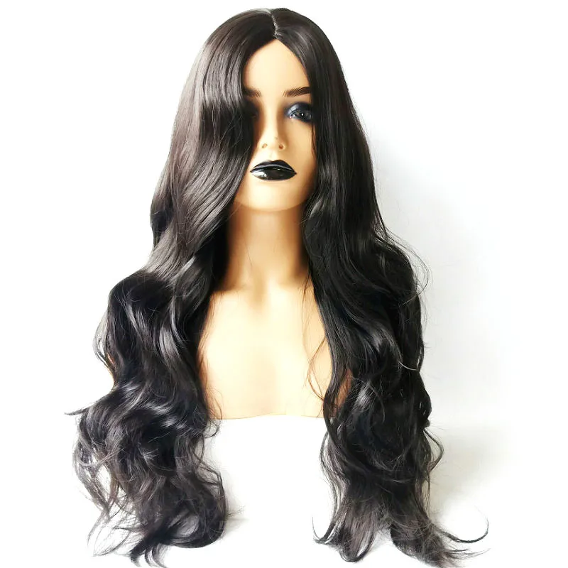 

Wig in long curls fashionable chemical fiber hair long big waves for women