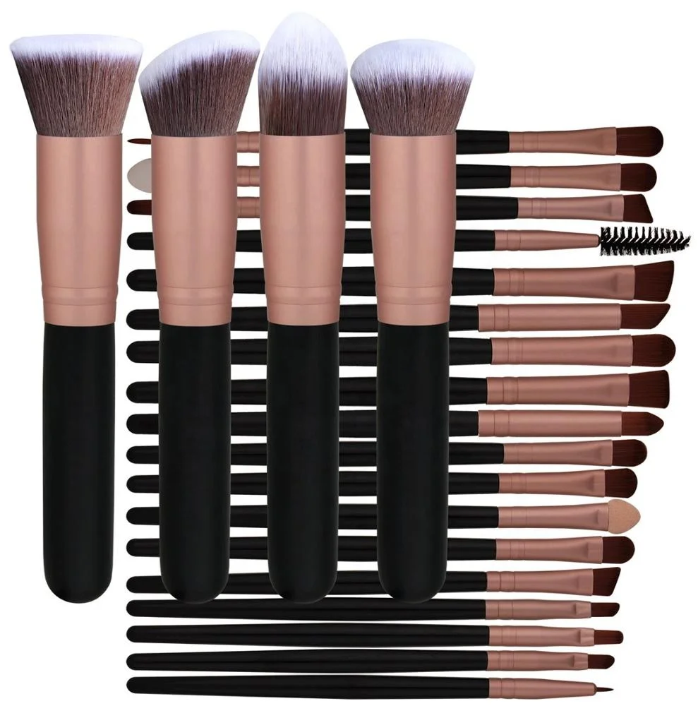 

BS-MALL 22PCS Rose Gold Beauty Cosmetic makeup brush tools Private logo Makeup Brushes Sets, Pink gold