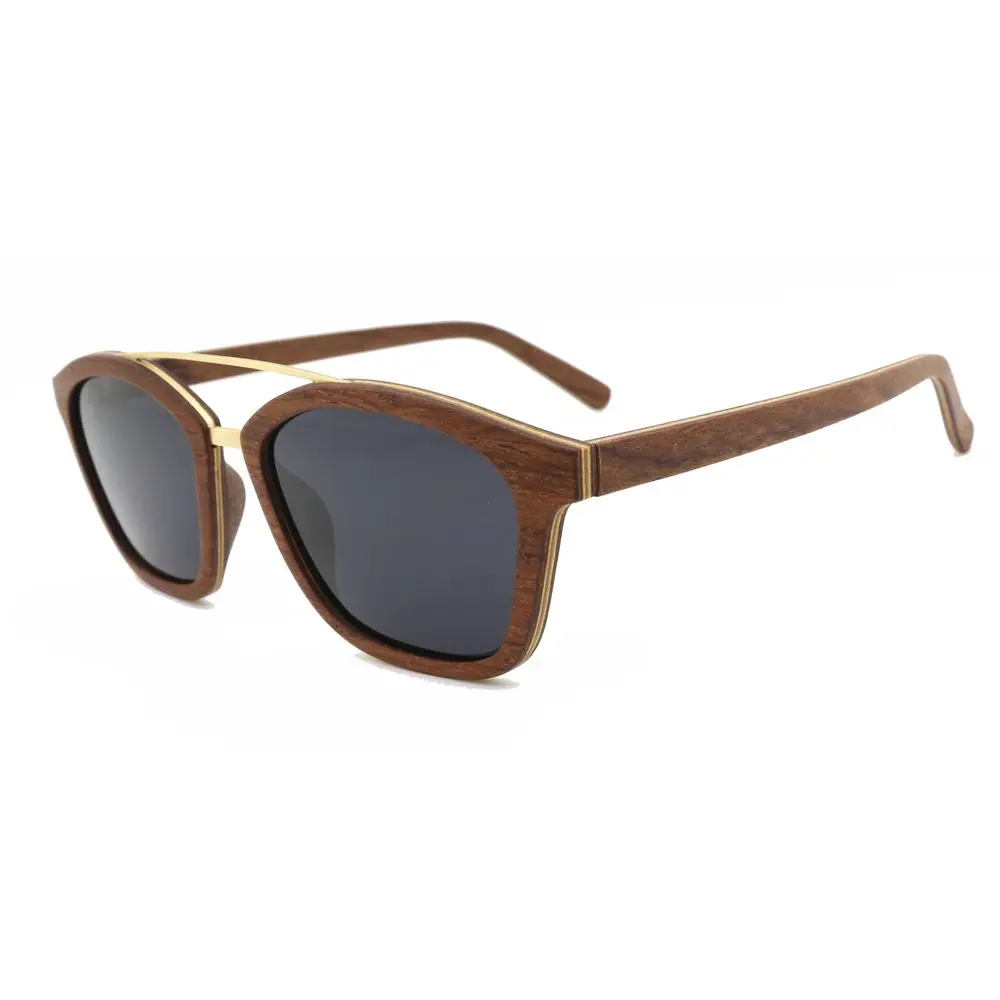 

Low MOQ Custom Logo Sunglasses High Quality Private Label Own Brand Factory Italy 100% Bamboo Wooden Polarized Sunglasses