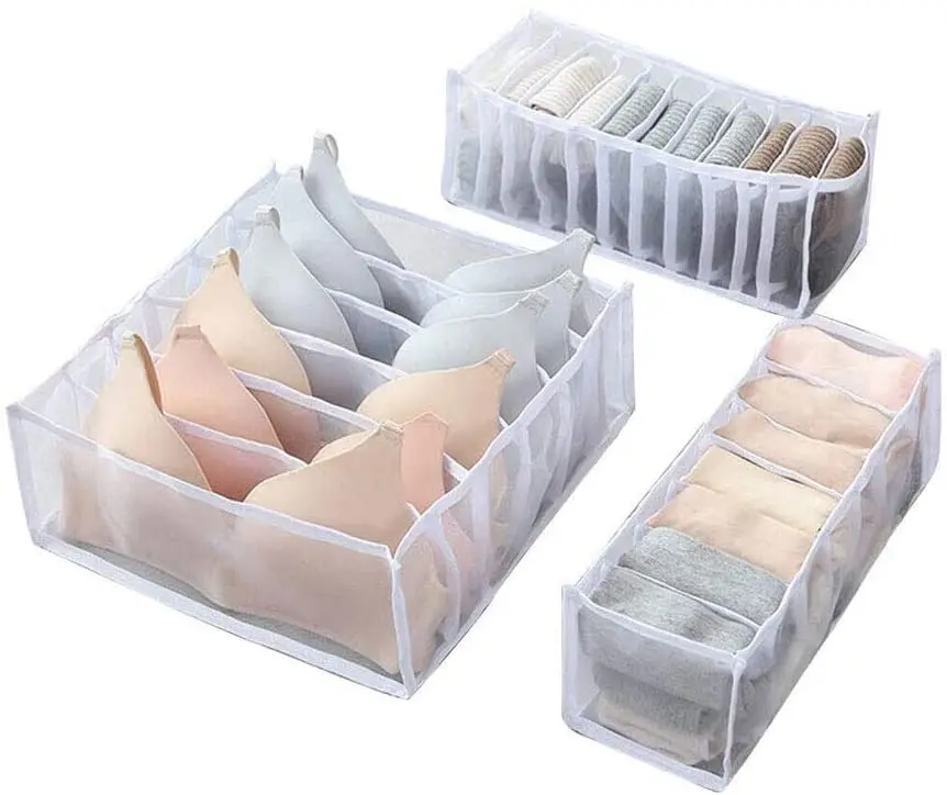 

6/7/11Set Foldable Drawer Organizer Divider Storage Box Underwear Storage Compartment Bra Organizer Drawer