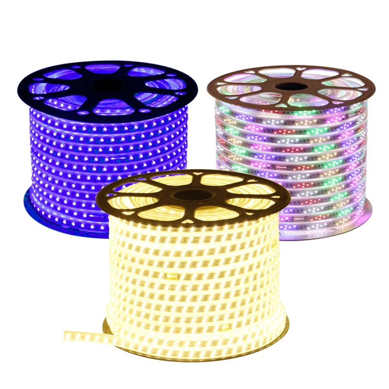 

Building Engineering Project Decoration Outdoor Waterproof Flexable IP65 DC220V 100 Meters High Lumen SMD 5050 Les Light Strips