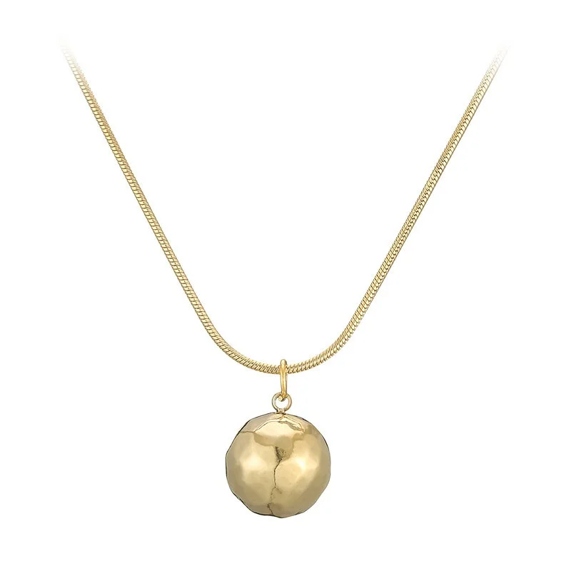 

Ins New Punk Stainless Steel Charm Irregular Hip Hop Jewelry Necklaces,Ball Snake Chain Necklace