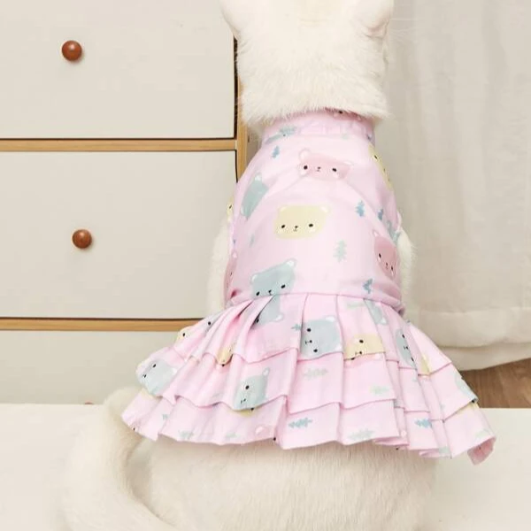 

High quality lovely custom cat tank pet clothes fairy skirt cat dog clothing wholesale rabbit gauze skirt fluffy princess skirt