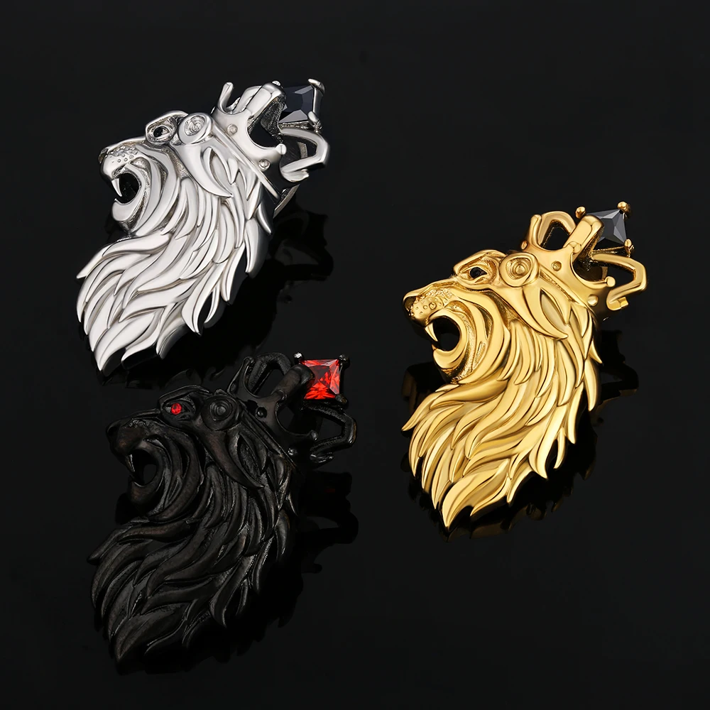 

KRKC Wholesale fashion custom women lion charms animal pendants for necklace