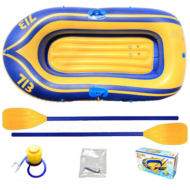 

PVC inflatable raft Inflatable fishing boat for 2 person, Yellow an customized designs