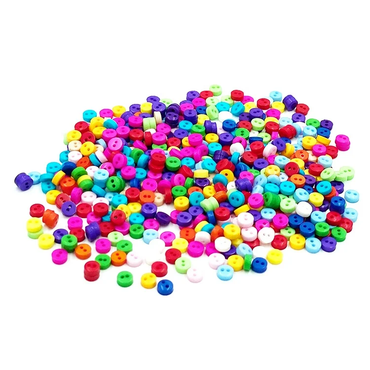 

Decorative Mini Round Resin  Sewing Tools Button for Scrapbooking Craft DIY, Mixed colors