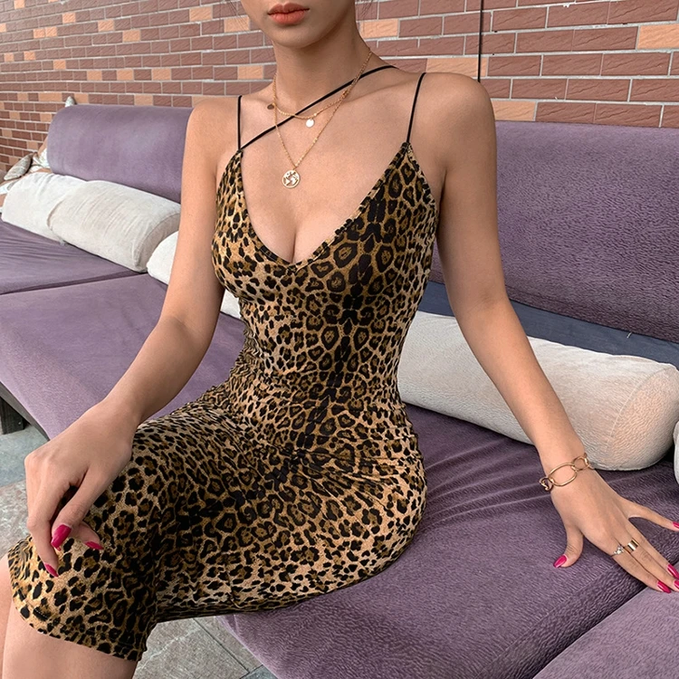 KEYIDI OEM hot wholesale flower leopard print casual dress