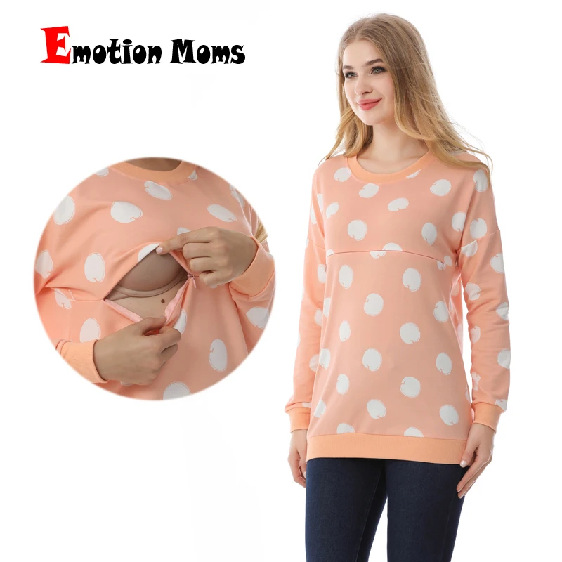 

2021 Maternity Clothes Big Size Women Breastfeeding Jumper Lactation Nursing Hoodie Winter Warm Maternity Sweater