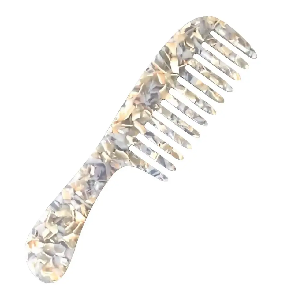 

Gift For Long Hair Handmade Cellulose Acetate Hair Comb With Handle, Black ,red,white,, blue oem