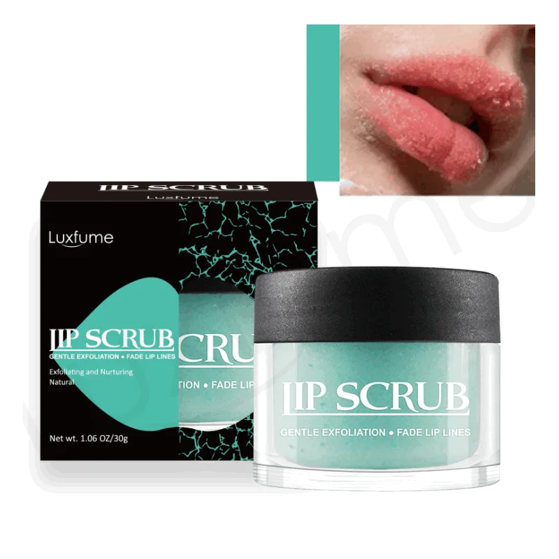 

Moisturizing Repairing Lip Sugar Scrub Exfoliating Dead Skin With Cane Sugar Scrub Granules Jojoba Oil Macadamia Nuts Kiwi Fruit, Green scrub