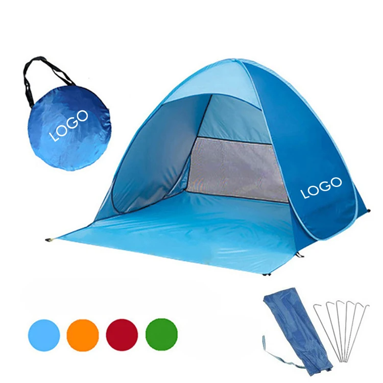 

Portable Outdoor Self-expanding Pop Up Beach Tent Sun Shade Shelter With Pouch, Multi colors