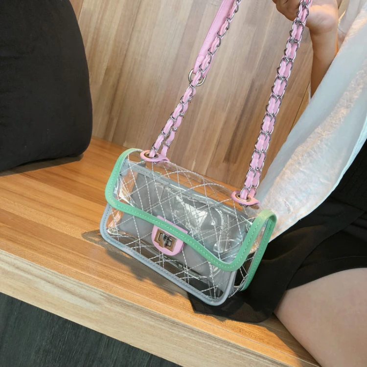 

2021 Best Selling Transparent Jelly Vinyl Mini Ladies Purse Teenage Girls Pvc Women Clear Handbag, Customizable