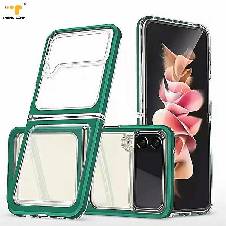 

Wholesales Custom Newest Clear TPU Acrylic Hard Foldable Phone Case For Samsung Galaxy Z Fold 3