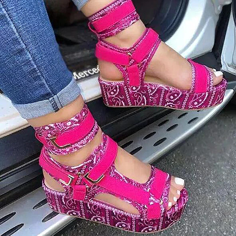

2021 Platform Women's Sandal Jelly Bandana Footwear Slide Casual Ladies Slipper Wholesale Outdoor Flat New Fashion Wedge Shoes