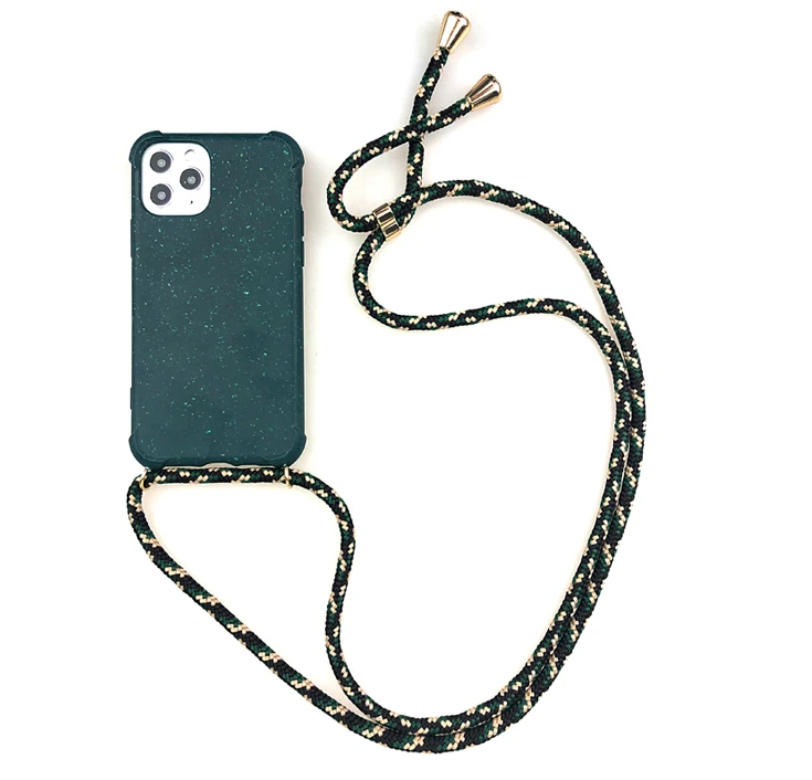 

For iPhone 11 Pro Crossbody Anti Fall Lanyard Degradable Phone Case