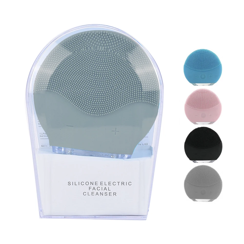 

Private label wireless charging electric facial cleansing brush for deep pore cleaning