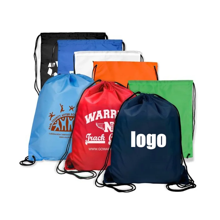 

Factory Price Custom Logo Large Capacity Polyester Drawstring Bag