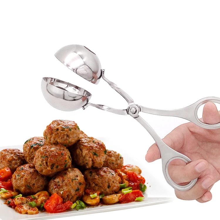 

Kitchen Newbie Meatball Maker Tool Stainless Steel Stuffed Meatball Clip DIY Fish Meat Rice Ball Maker Non-Stick Meatball Mold