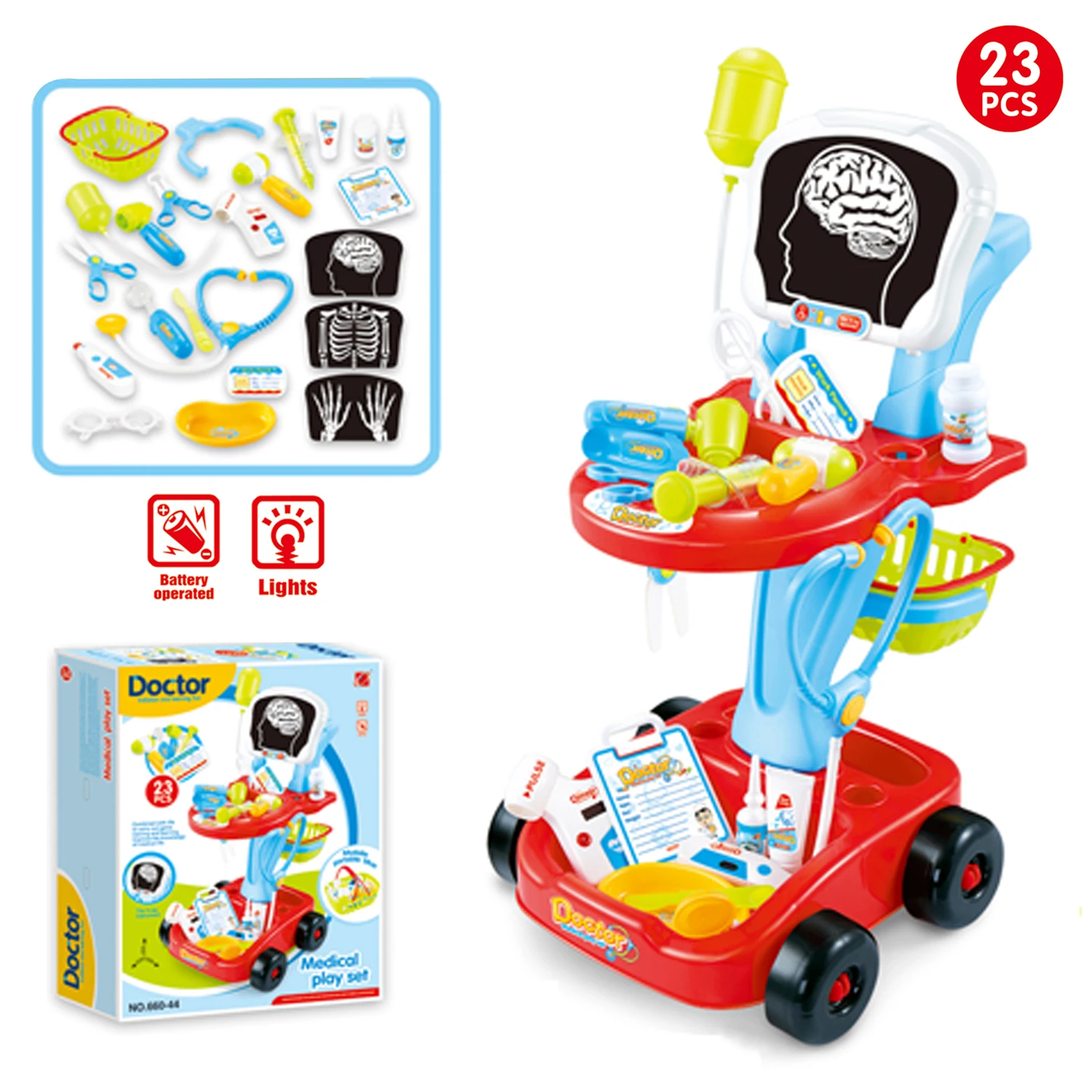 Pretend Play Toy Children Medical Stethoscope Electrocardiogram Set