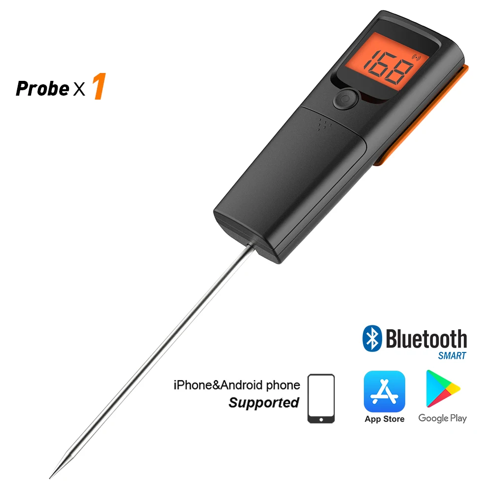 

China Manufacturers Digital Waterproof Kitchen Thermometer Roast Meat Thermometer MiniX1, Black customized