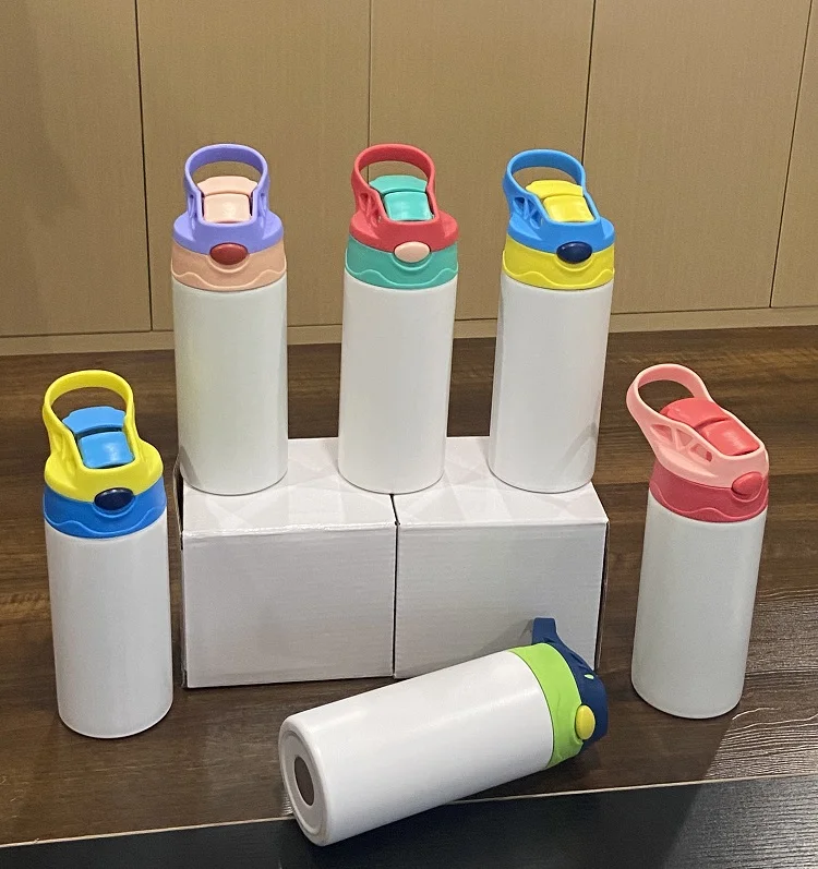 

AGH US Warehouse Sublimation Blank Straight Tumbler UV Color Changing Glow in Dark Sublimation Kids Water Bottle in Stock, Sublimation white,uv color changing,glow in dark