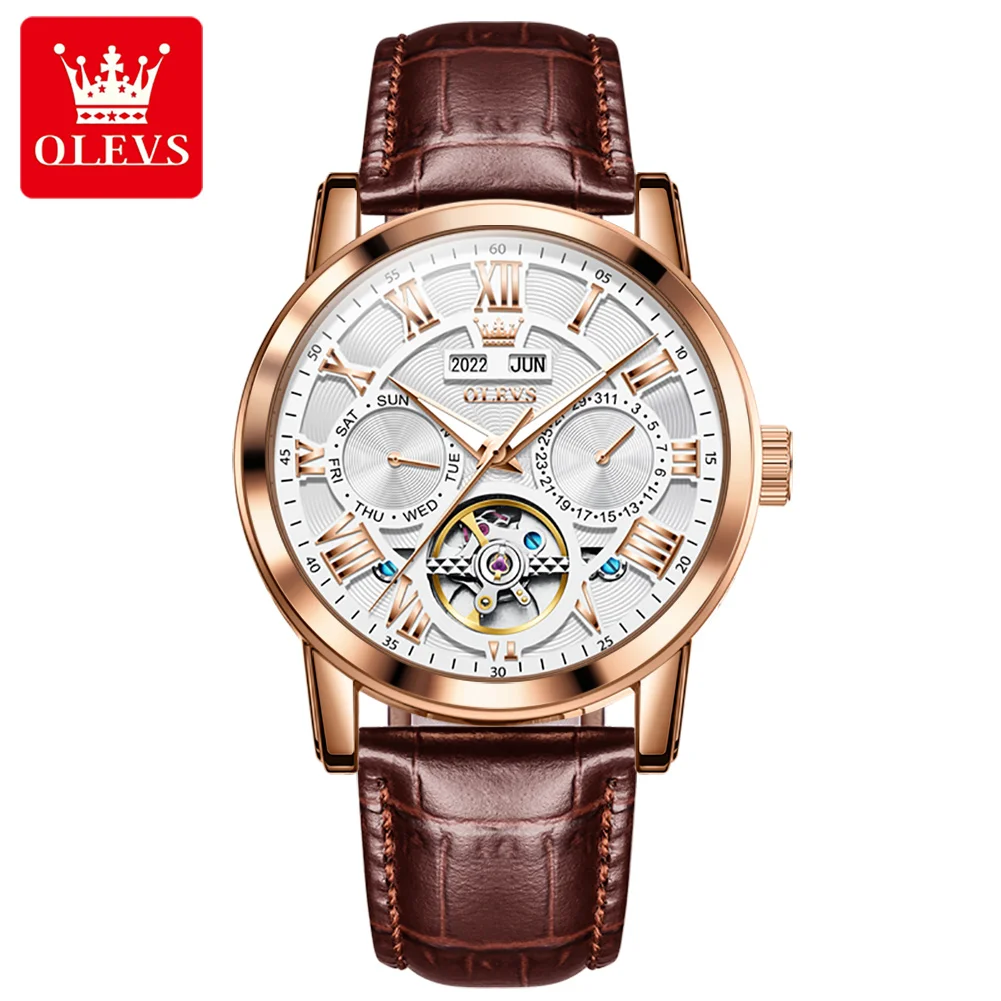 

OLEVS 6668 Factory Hot Sales Men Dial Diameter 40mm Original Movement Stainless Steel Waterproof Mechanical Watch