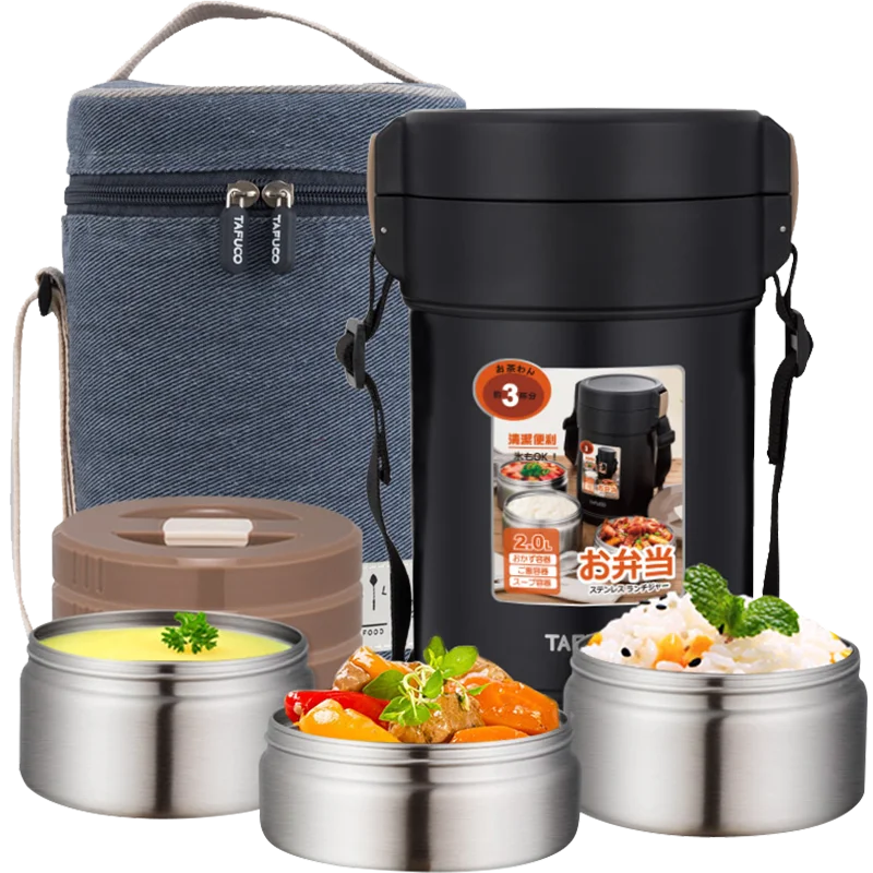 

Tafuco Manufacturing 3 Layer Stainless Steel Insulated Thermal Lunch Box
