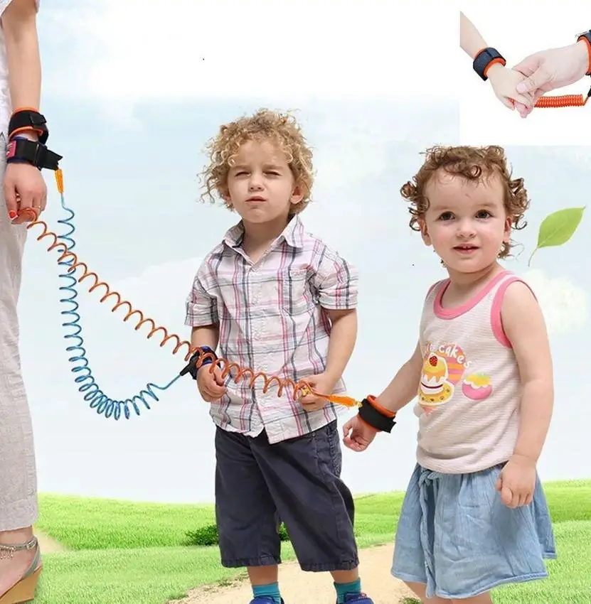 

Security Toddler Leash Rope Kids Safety Harness Wrist Link Outdoor Safety Walking Belt Baby Child Anti Lost Band, Multi colour