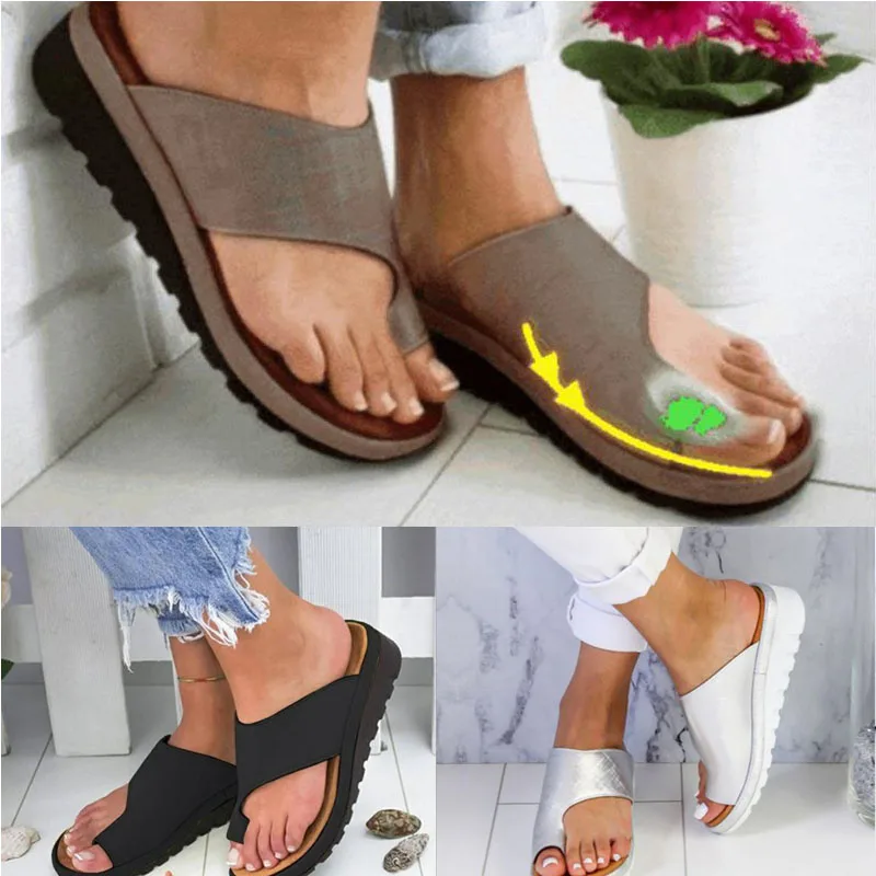 Zapatos de plataforma cómodos para mujeres con función de corrector de juanetes,corrector de juanetes de cuero suave de PU suave y alivio de juanetes 