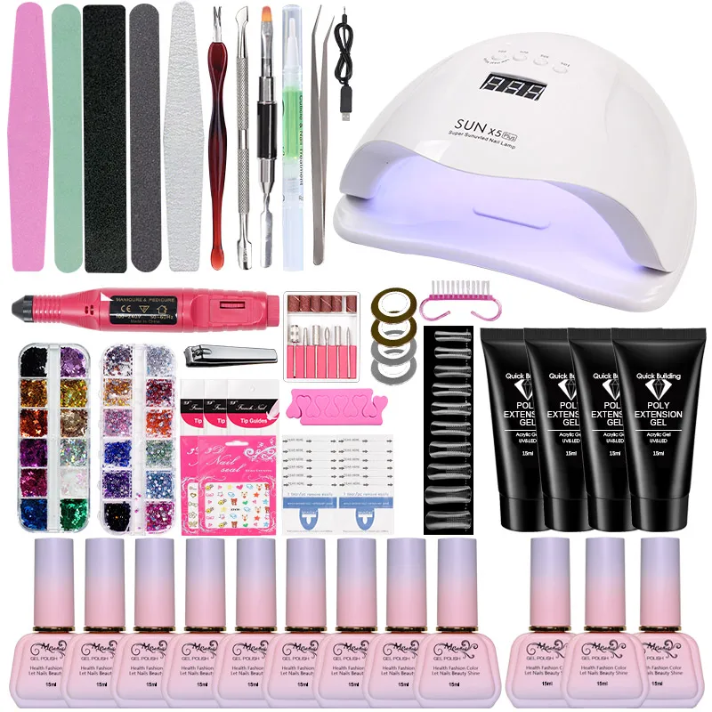 

MEETNAIL manicure set for women professional 15ml soak off uv led vernis semi permanent gel polish matte top base gel