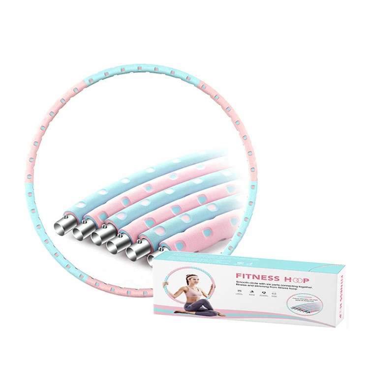 

Stainless steel fitness weighted detachable hoola hoop 2021