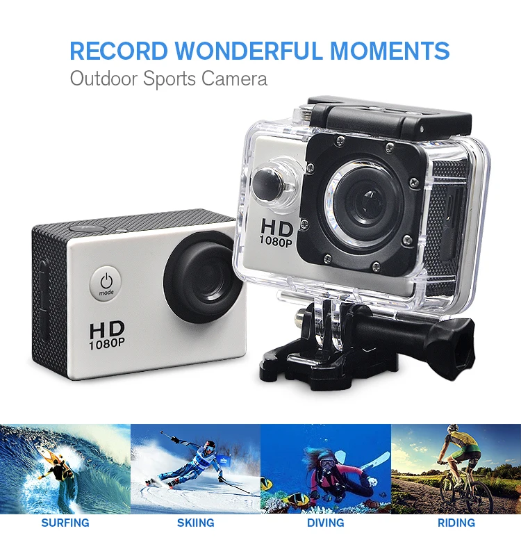 Action Sports Video Camera Waterproof 4k Action Cam Sport Dv Camera Firmware 2 Inch Lcd Screens