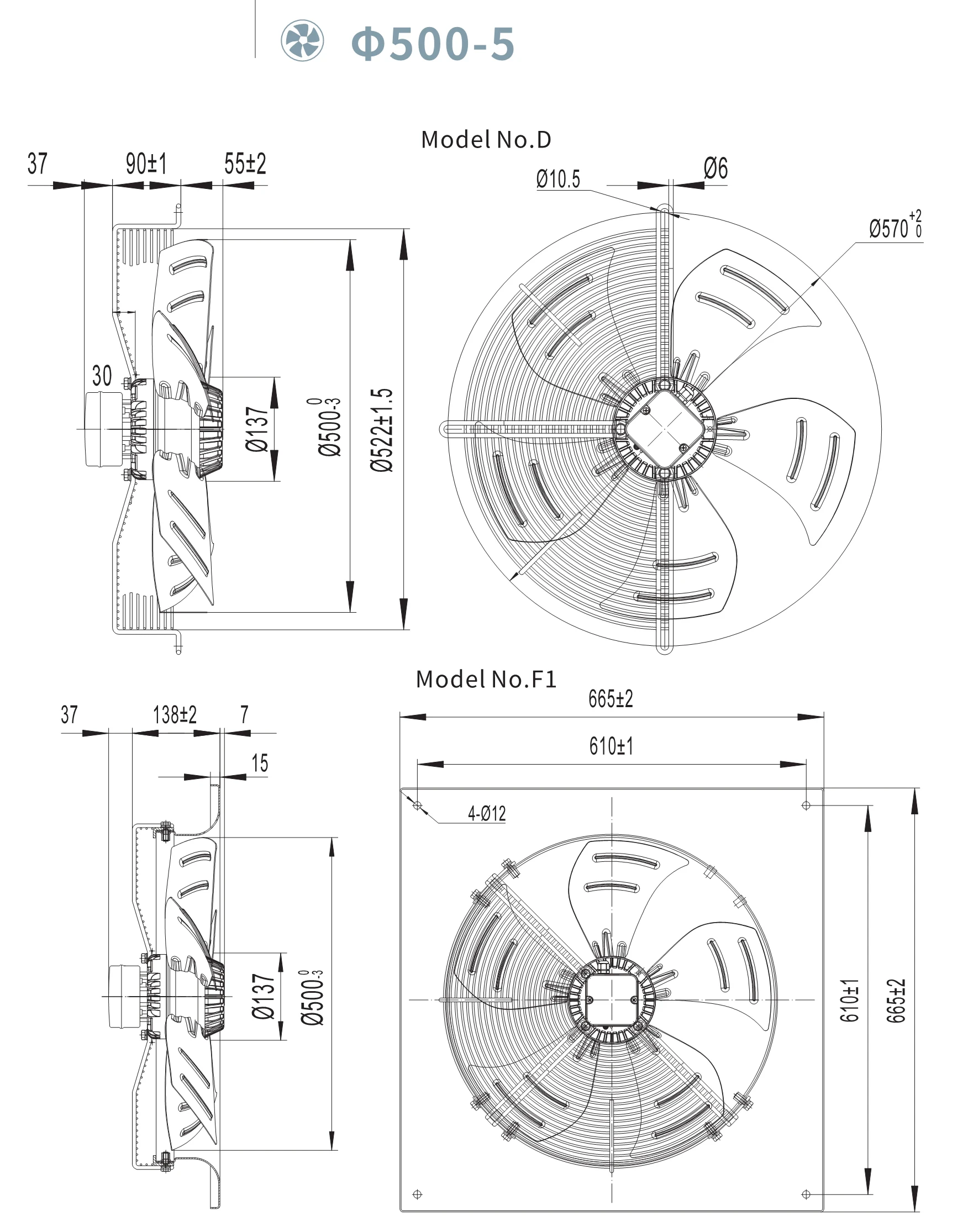 Condenser, 500mm, Axial, 4000cfm - detail 6
