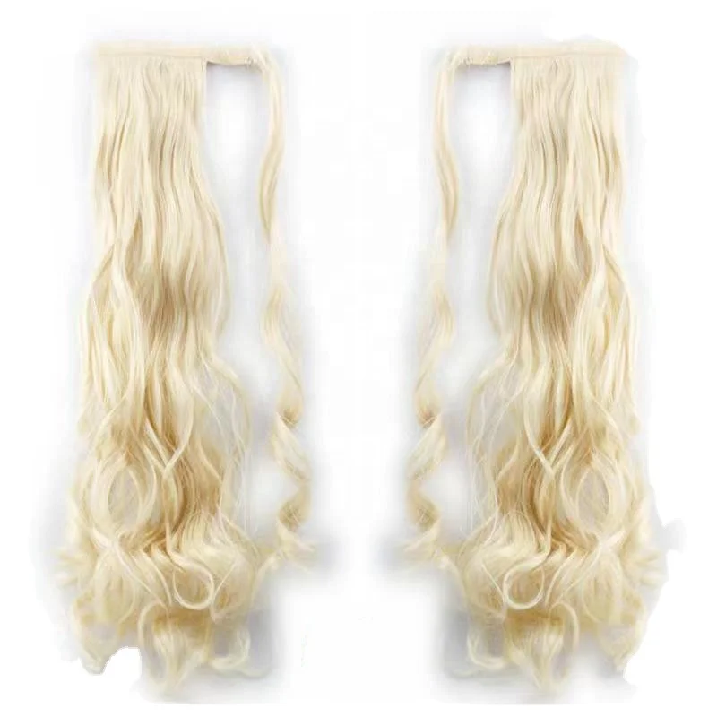 

Hot Selling 21 Inch Length No Shedding Body Wave Human Hair Ponytails