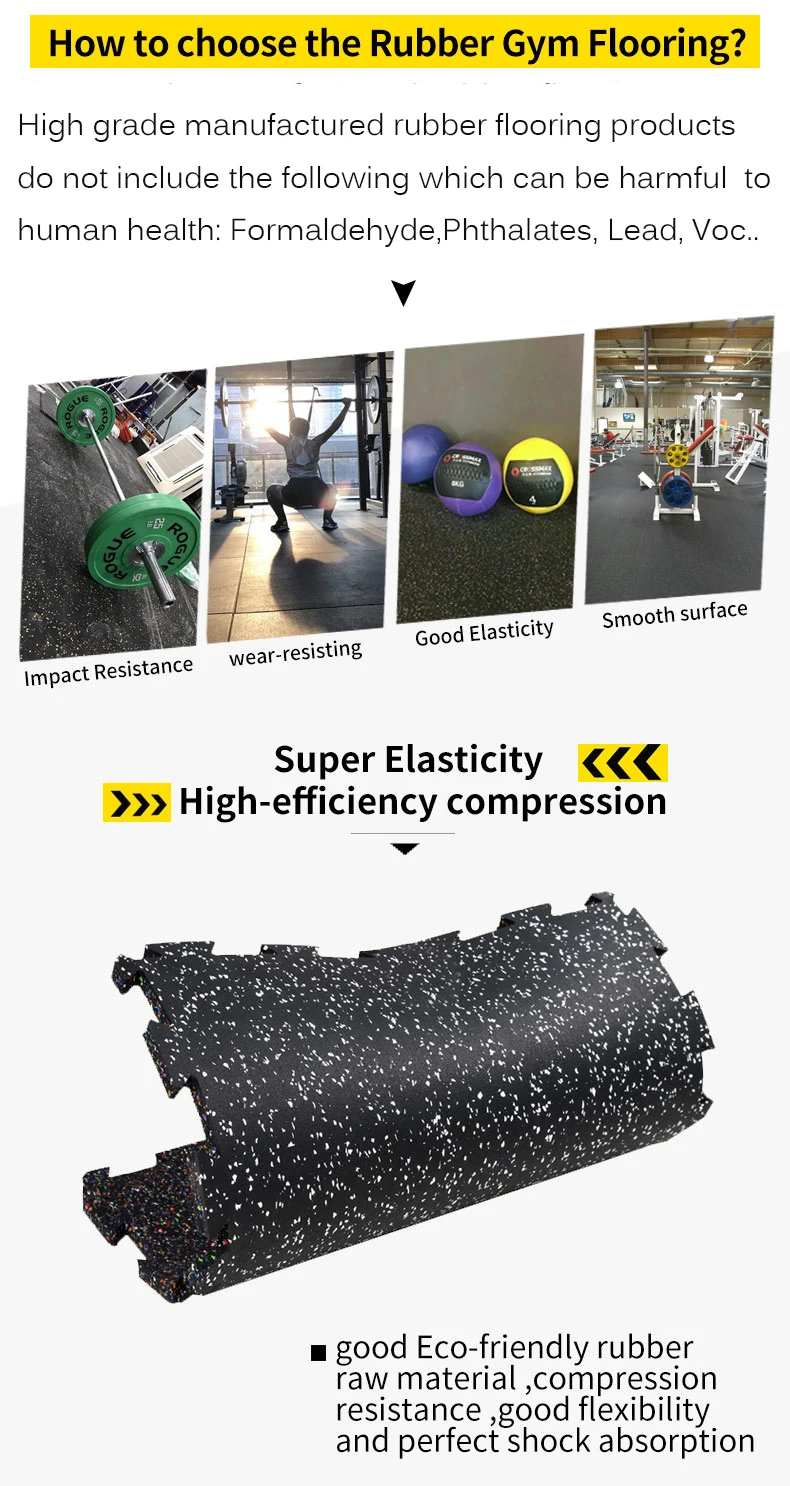 New arrival gym rubber floor mat rubber tiles