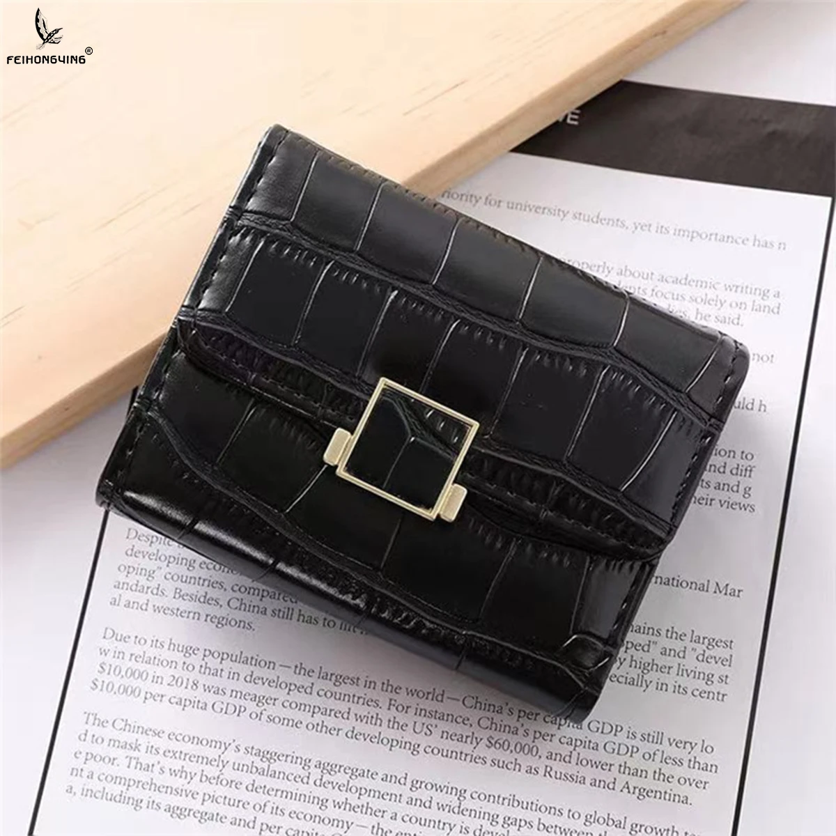 

Feihongying Wholesale Purses Wallets Small Leather Women Wallet For Women Fashionable w3001