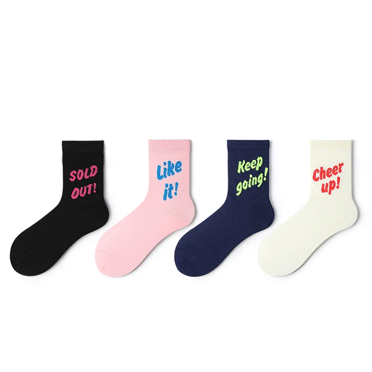 

sxx390 Letter socks women's tube socks college style, Picture display