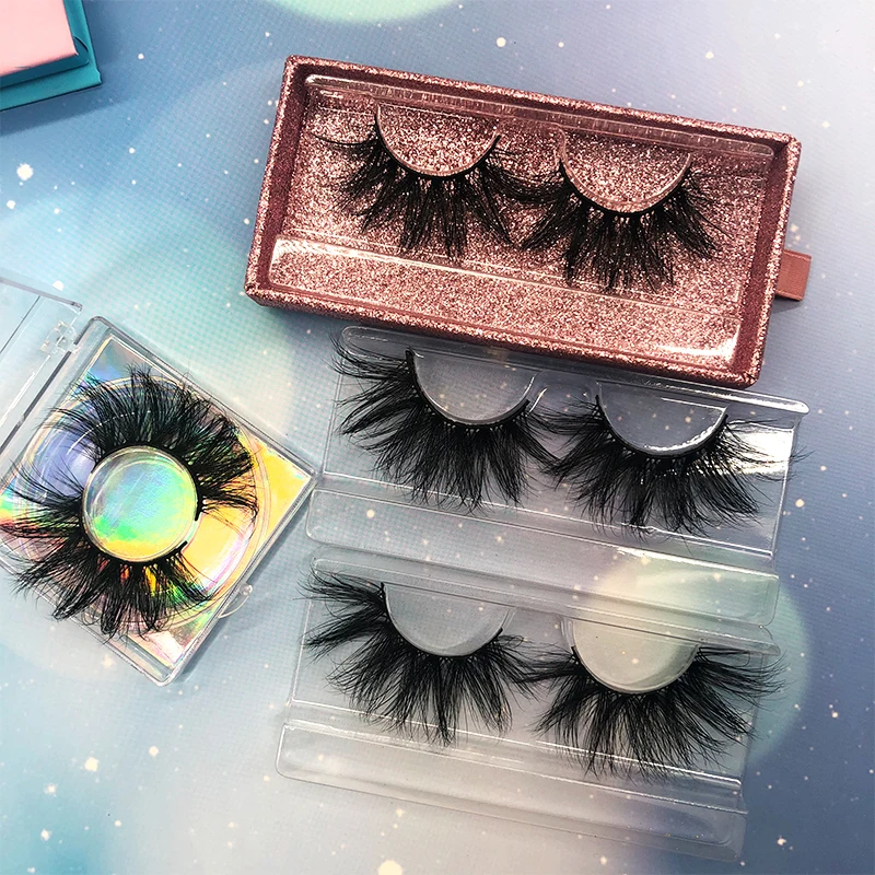 

wholesale 3d 5d 25mm lashes private label fluffy mink eyelash vendor, Nature color black