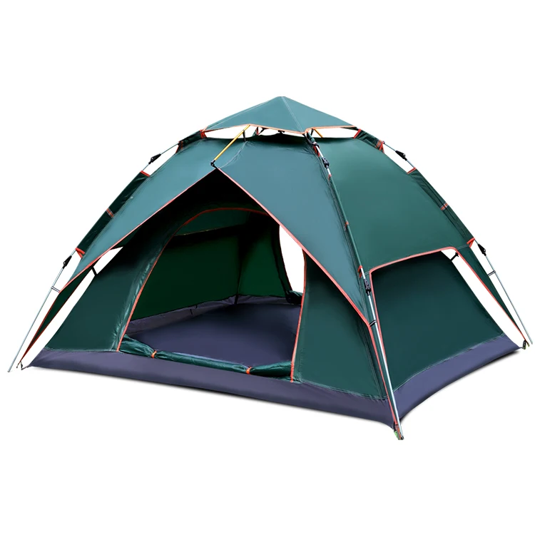 

Double Layer Portable Camping Tents Automatic Outdoor 3-4 Person Use Fast Popup Instant Waterproof Camping Roof Tent
