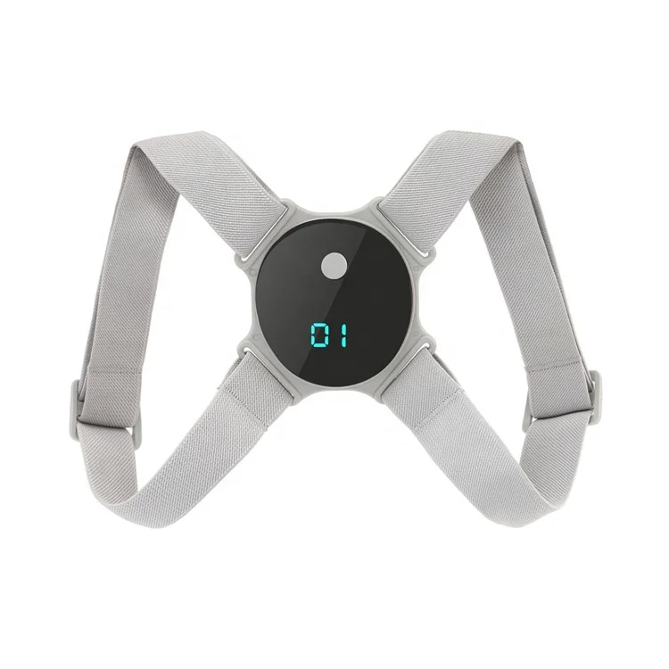 

Adjustable Brace Posture Corrector Unisex Upper Back Shoulder Support J-3000, Grey