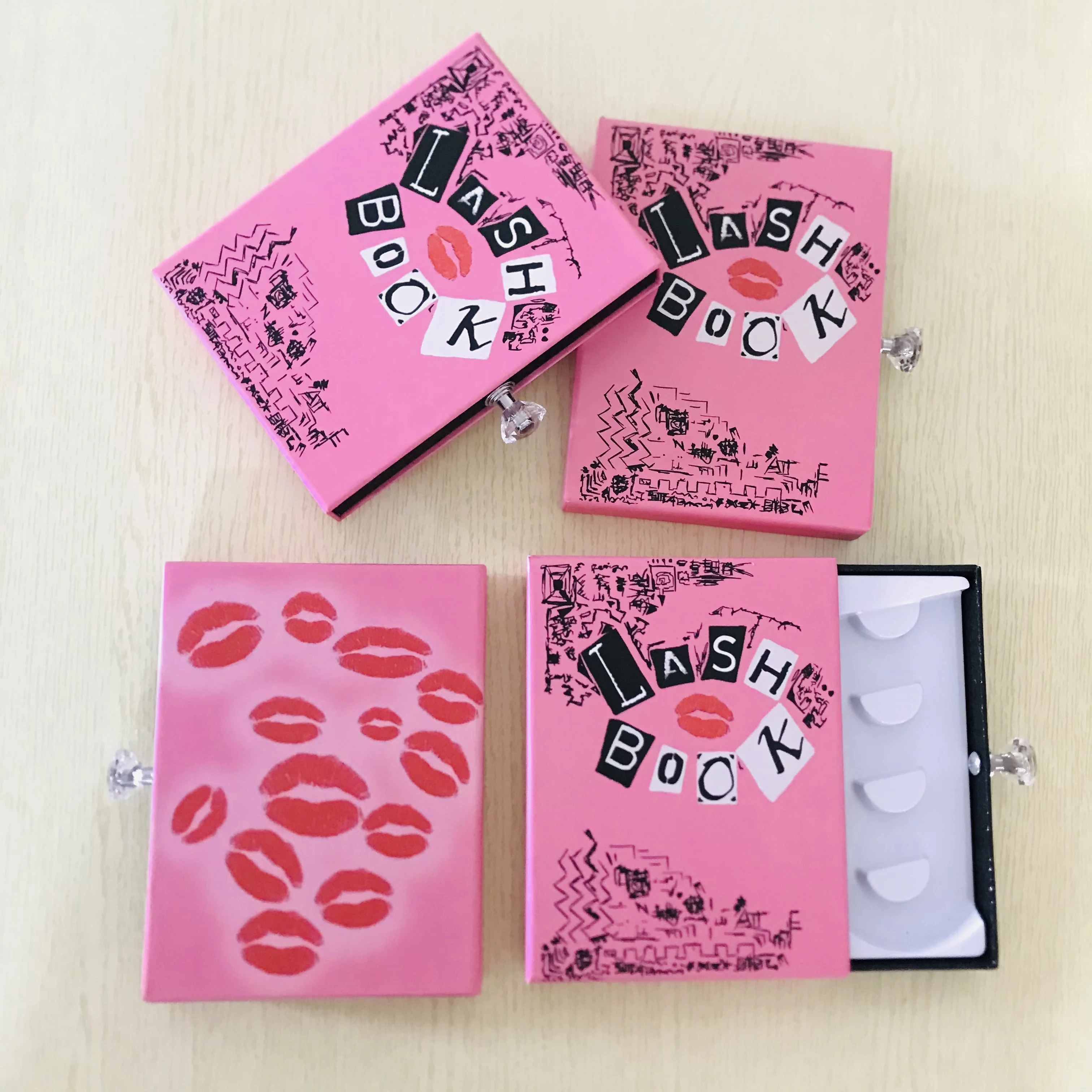 

Wholesale 4 pairs lash book magnetic lash box Empty lash book packaging, Colors